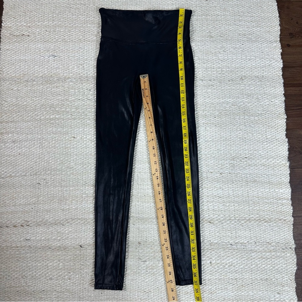 SPANX Leggings Sz M Faux Leather Black - Picture 12 of 17